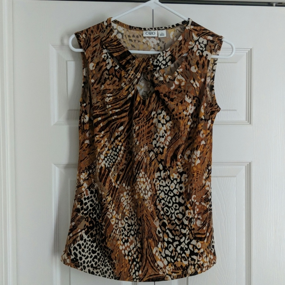 Cato leopard print tank
